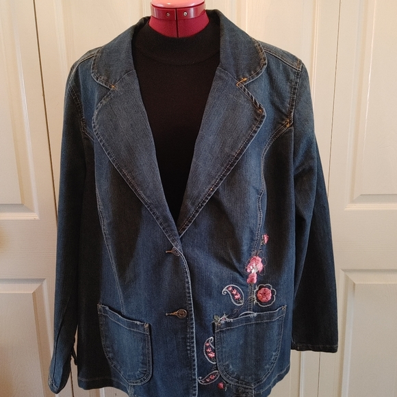 Gloria Vanderbilt Jean Jacket 2X - Picture 7 of 7